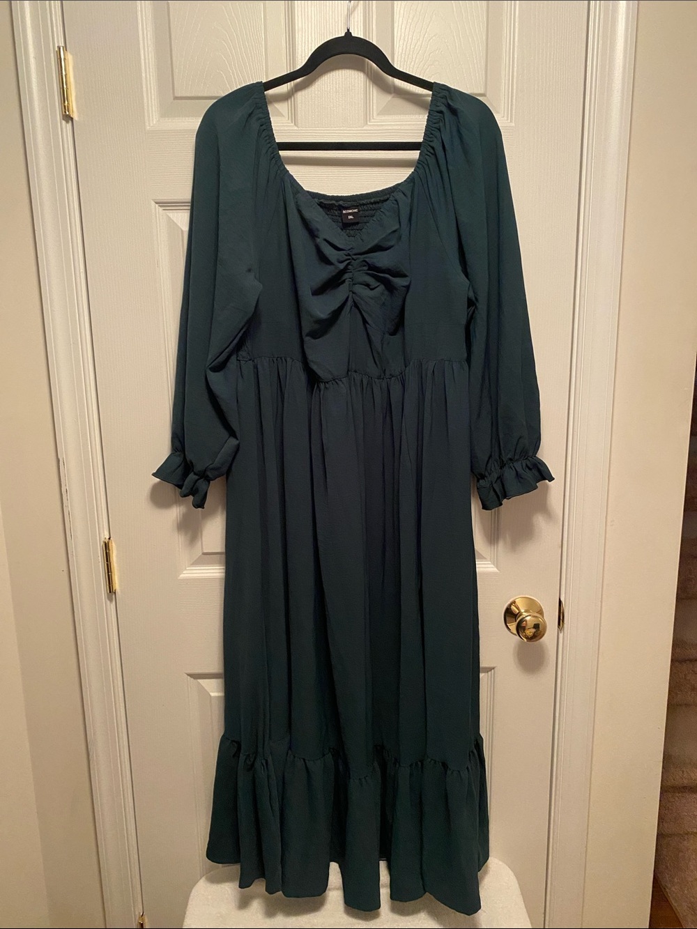 Scomchic Long Sleeve  Dress with Ruffle Hem…size 2XL